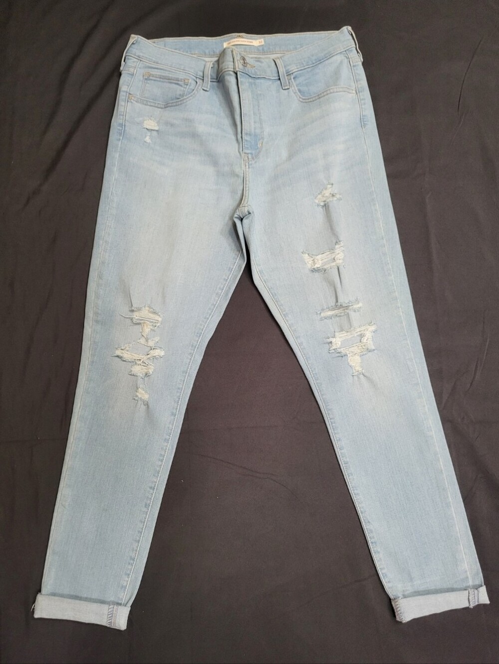 Levi's 712 Super Skinny High Rise Light Blue Jeans Women Size 32X30